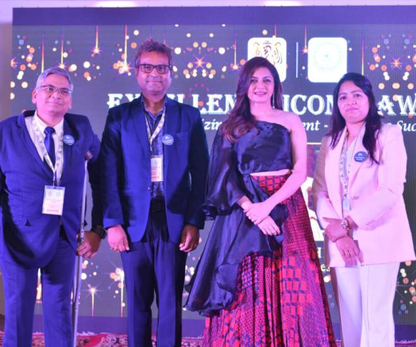Celebrity Bhagyashree Presents Awards to Notable Personalities.