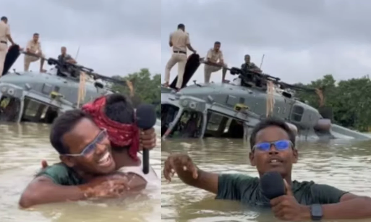 YouTuber Captures IAF Helicopter Emergency Landing in Bihar, Video Goes Viral