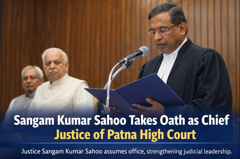 Sangam Kumar Sahoo Takes Oath as Chief Justice of Patna High Court